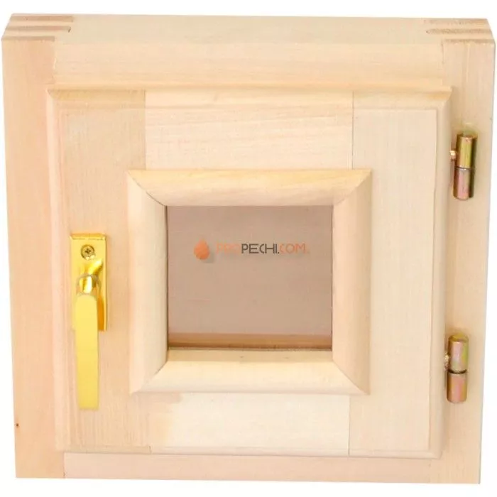 Окно из липы 300х300 мм