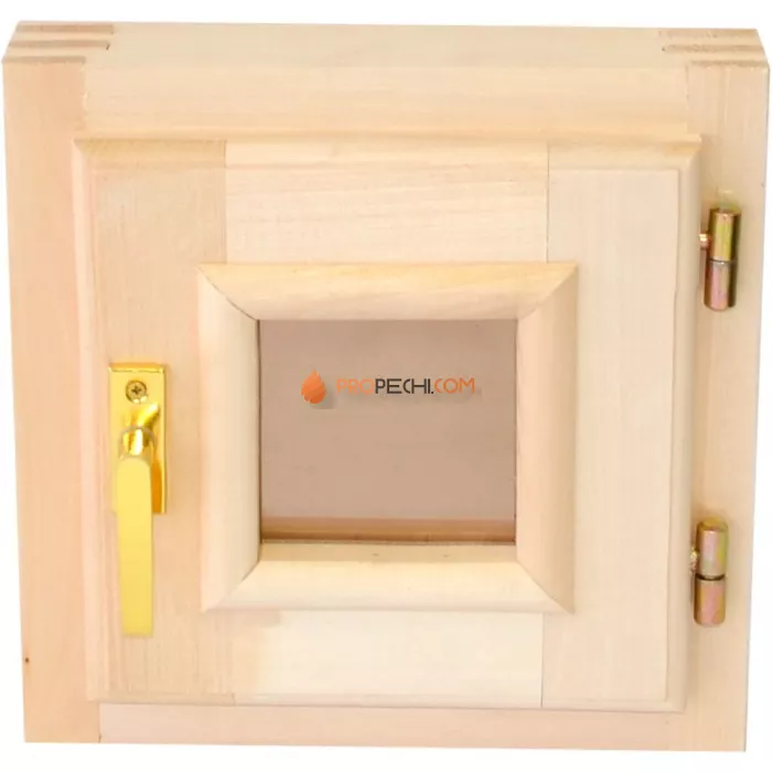 Окно из липы 300х300 мм