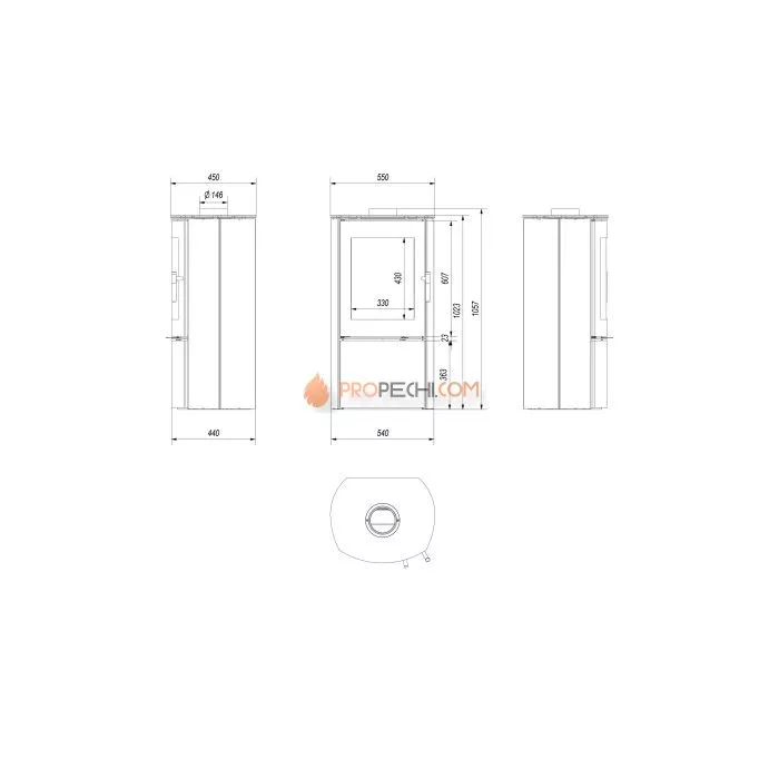 Печь-камин Kratki FALCON