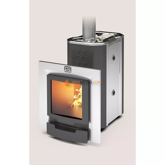 Печь для бани Теплодар Сибирь-20 ЛРК Профи Панорама 2.0