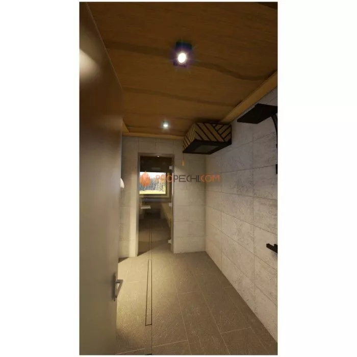 Каркасная двухмодульная баня Woodson Free 6х5 (утепление 100)