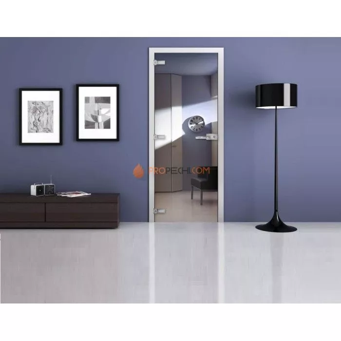 Стеклянная межкомнатная дверь DoorWood прозрачное полотно, 2000х700 мм