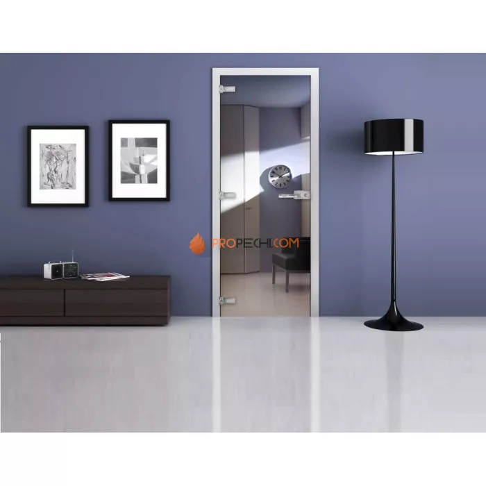 Стеклянная межкомнатная дверь DoorWood прозрачное полотно, 2000х600 мм