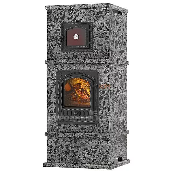 Теплонакопительная печь Эверест KORELA Пироксенит элит с духовкой