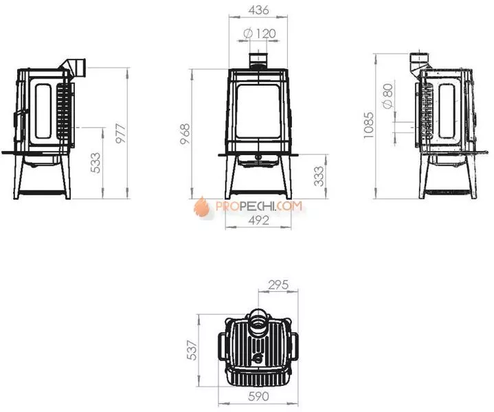 Печь-камин Plamen Authentic 35