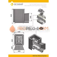 Печь для бани Везувий Сенсация 16 Антрацит (224)