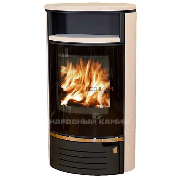Печь-камин ABX Atlantik 7 черная сталь мокка крем