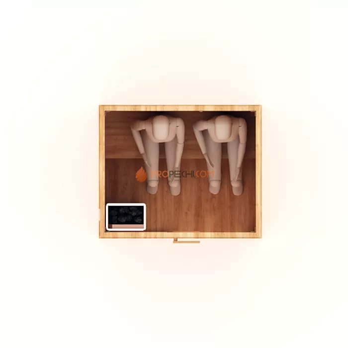 Финская сауна НКЗ 2-местная прямая 110x135x200 см, вход со стороны 135 см