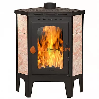 Печь-камин Бавария Угловая с плитой