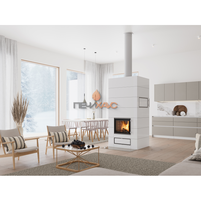 Печь-камин Tulikivi Rosamo OV V4 Black Matt tiles
