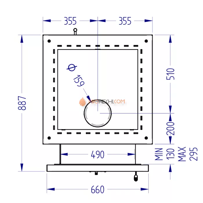 Газовая печь для бани Klover RT 50-RV 310S ( Талькомагнезит Радиатор )