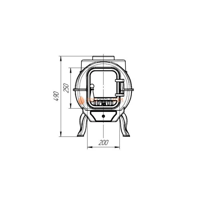 Отопительно-варочная печь Прометалл Тайга PRO
