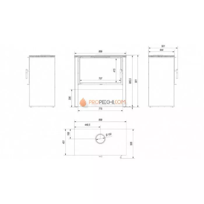 Печь-камин Kratki JUNO/12/C