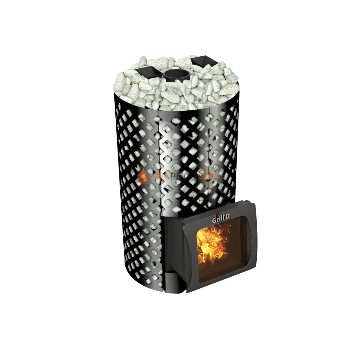 Дровяная банная печь Grill’D Violet World Romb Short Window Max Pro