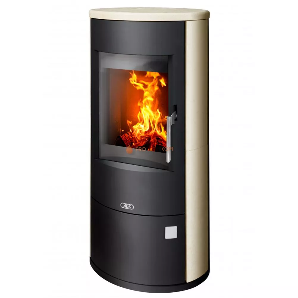 Печь-камин ABX Aspen 5 черная сталь мокка крем