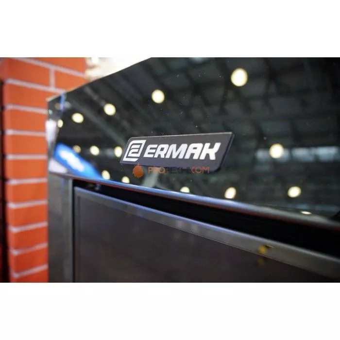 Дровяная печь для бани Ермак 30 Сетка-Люкс BLACK (с чугунной топкой)