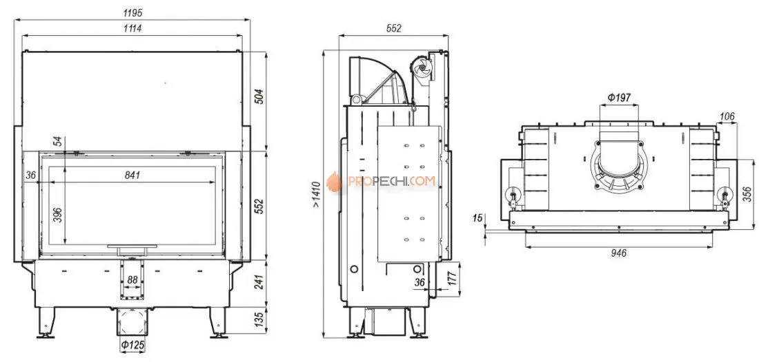 Каминная топка Defro Home Intra LA G