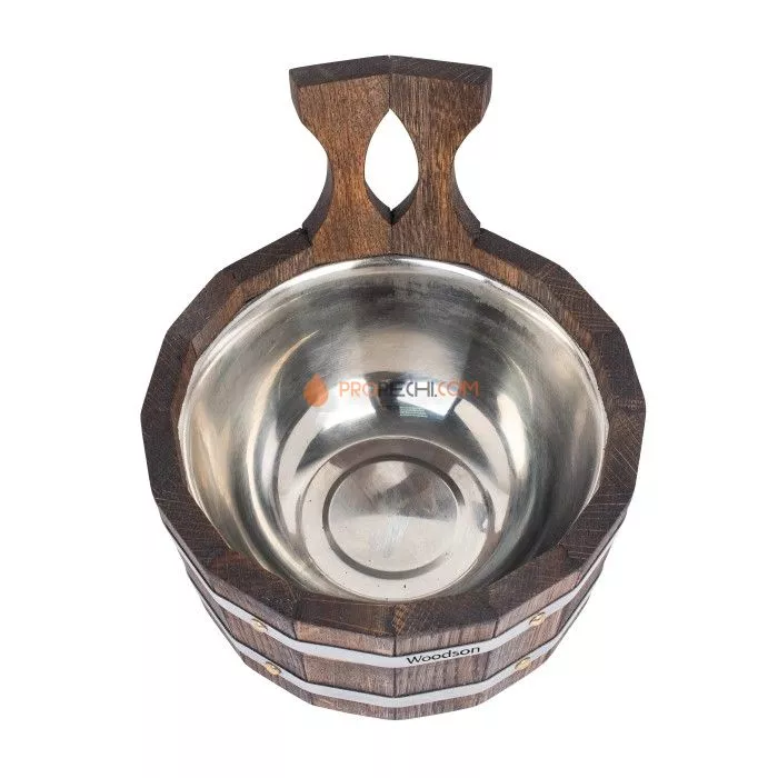 Ковш Woodson с нержавеющей вставкой, 2 л, дуб в темном