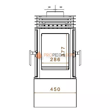Печь-камин Liseo Castiron LCI 9 GDF Stove, двусторонняя
