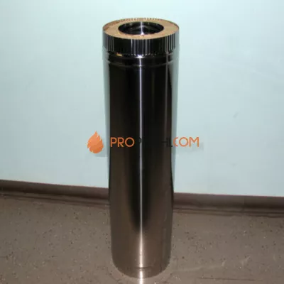 Дымоходная труба D=100\200 Sвнутр.=0.5 L=250мм нерж.-оцинк. ФлюГранд