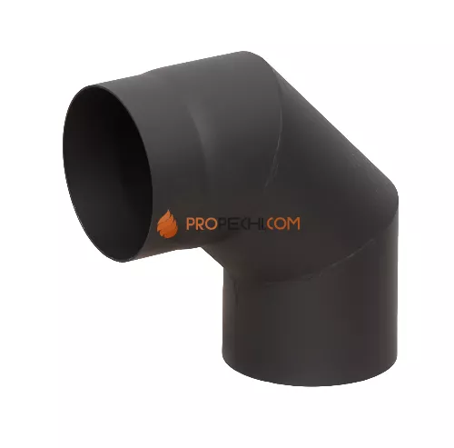 Отвод черный КПД 90* d120 2 мм