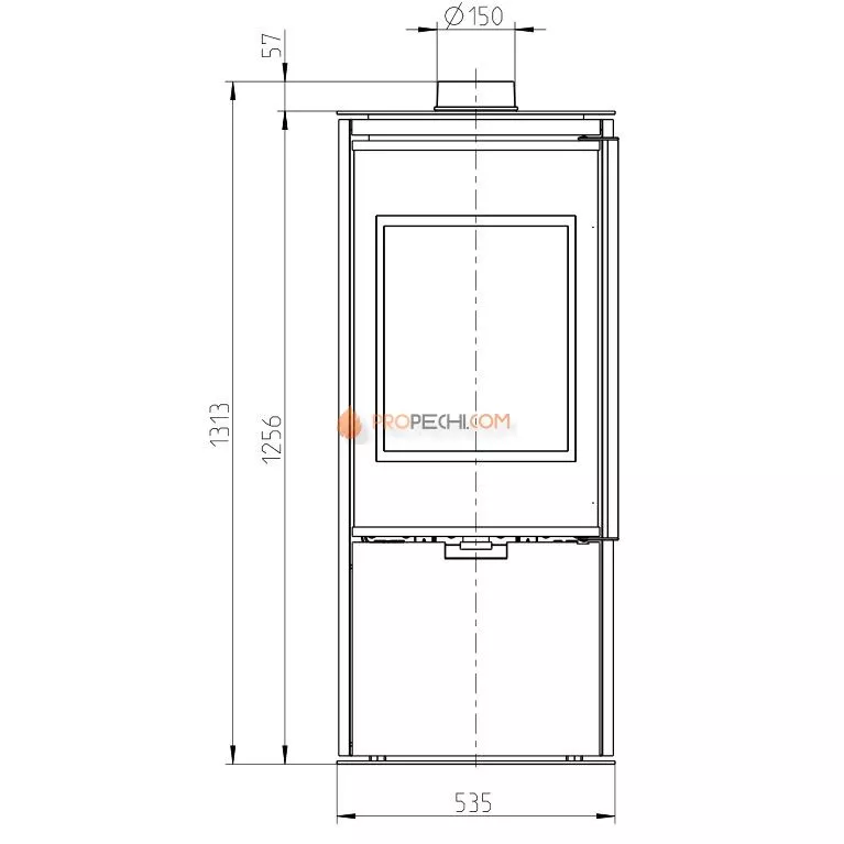 Печь-камин Thorma TOLEDO exclusive, черная