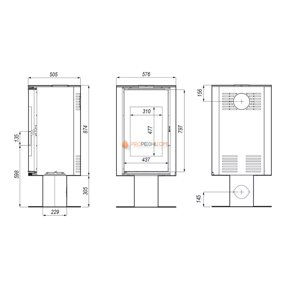 Печь-камин Defro Home Orbis Top
