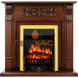 Каминокомплект Royal Flame Venice - Махагон коричневый антик с очагом Fobos FX Brass