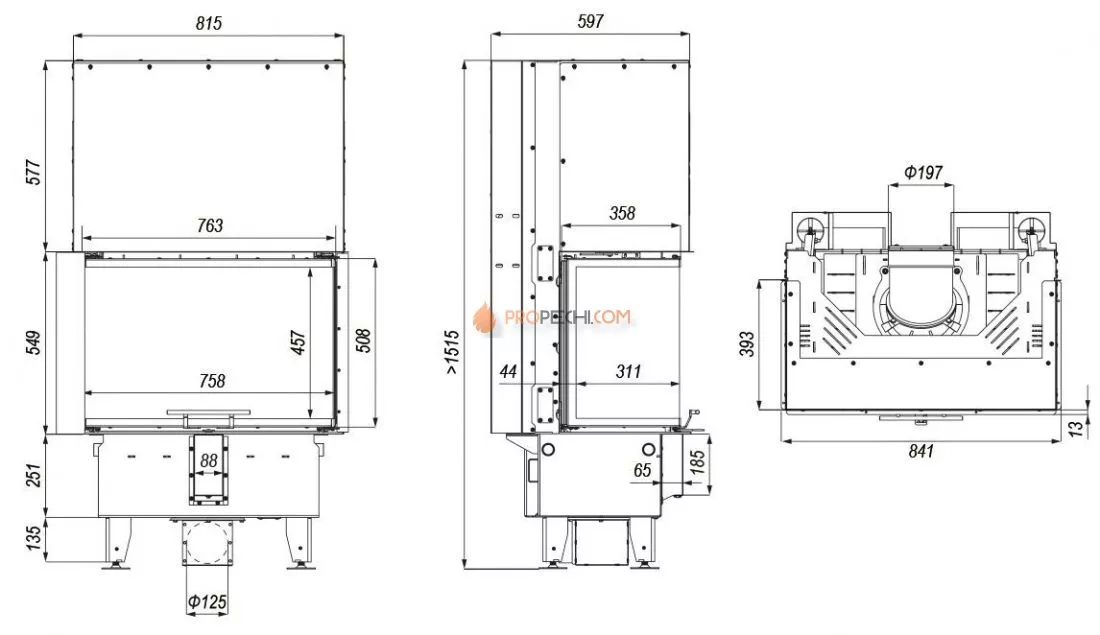 Каминная топка Defro Home Intra SM C G