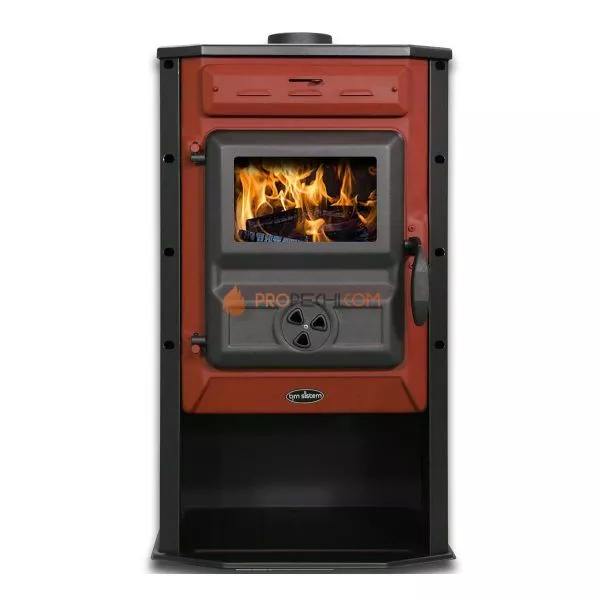 Печь с водяным контуром Tim System Carobna Hydro красная