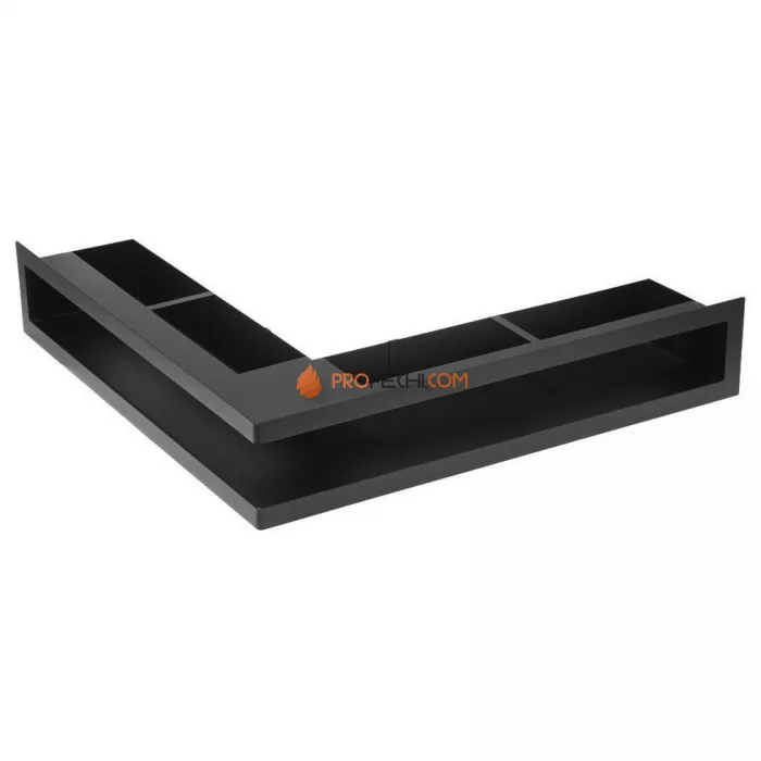 Щелевая решетка угловая 90х400х800 левая черная