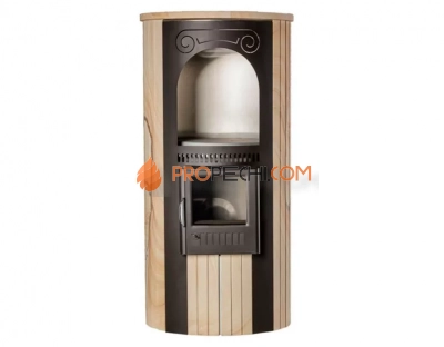 Отопительно-варочная печь Ферингер Лада ПФ - Окаменевшее дерево перенесенный рисунок