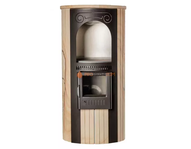 Отопительно-варочная печь Ферингер Лада ПФ - Окаменевшее дерево перенесенный рисунок