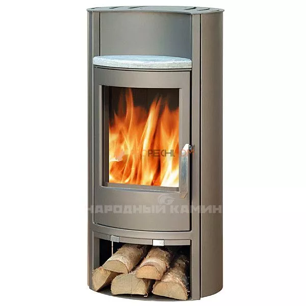Печь-камин ABX Pori 5 серая сталь