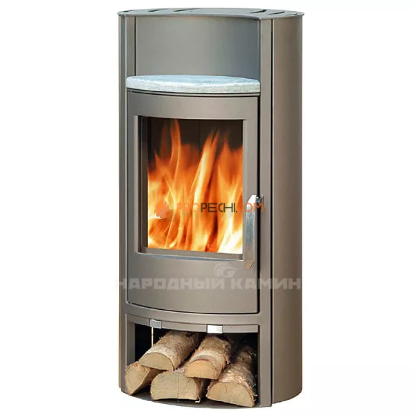 Печь-камин ABX Pori 5 серая сталь