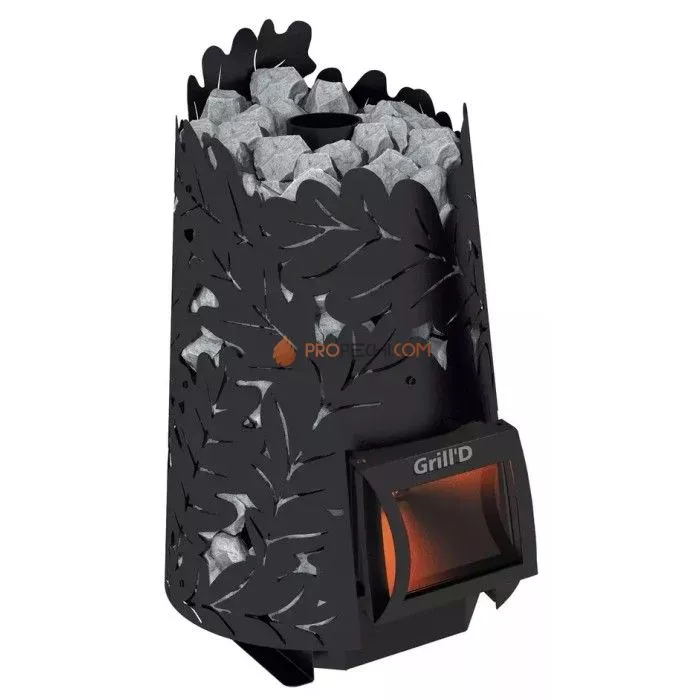 Дровяная банная печь Grill’D Dubravo mini Short (дверца со стеклом)