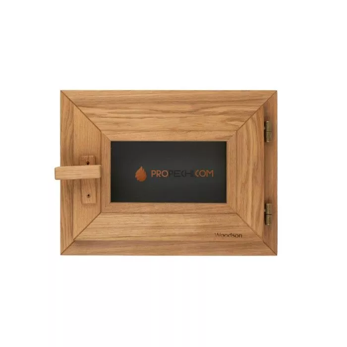 Окно Woodson PRO 40x30, стекло GREY дуб, левое