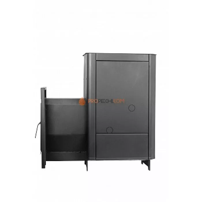 Дровяная печь для бани Варвара Паленица удлиненная топка Панорамная дверь