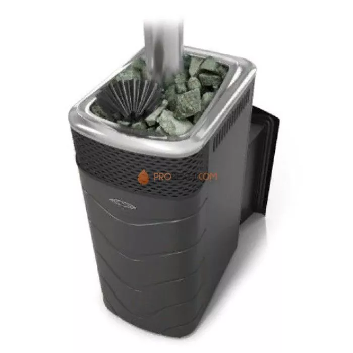 Печь для бани Термофор Гейзер Супер XXL Inox Витра ЗК антрацит