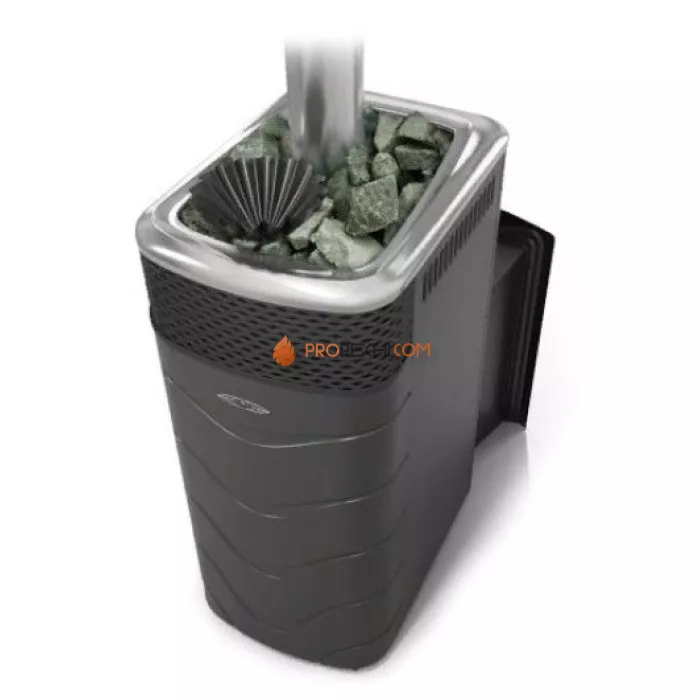 Печь для бани Термофор Гейзер Супер XXL Inox Витра ЗК антрацит