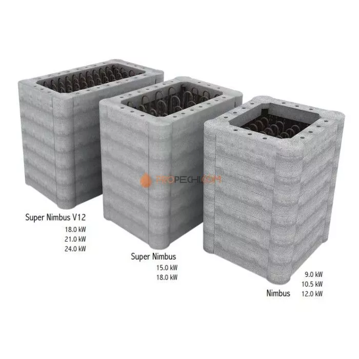 Электрическая печь SAWO SUPER NIMBUS V12 NIM-240NS-V12-P 24 кВт (пульт и блок мощности докупаются отдельно)