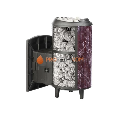 Печь банная «Атмосфера L» с комбинированная сетка-ламель «Россо Леванто»