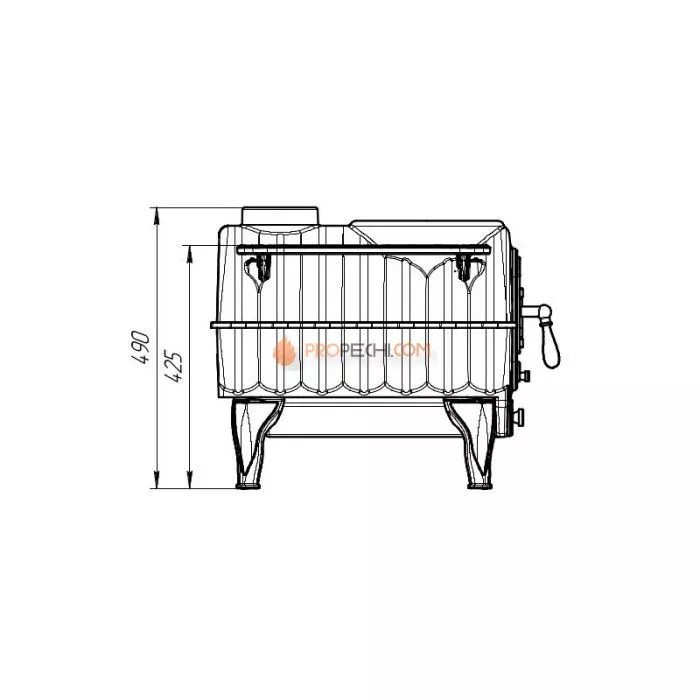 Отопительно-варочная печь Прометалл Тайга PRO