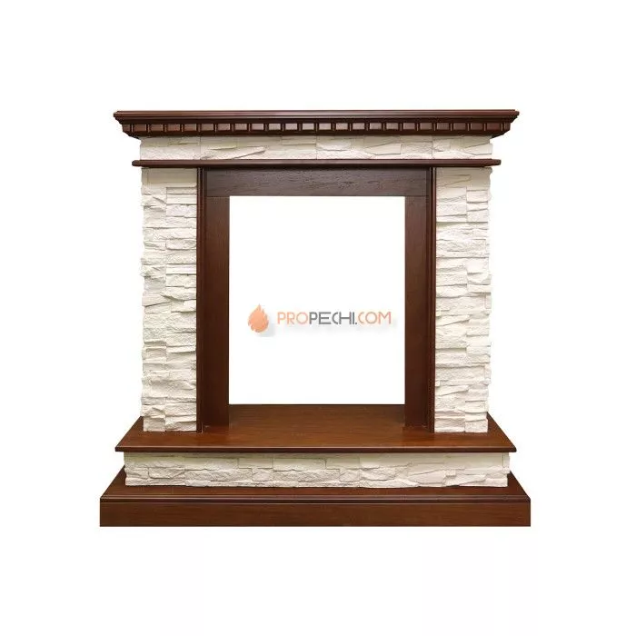 Каминокомплект Royal Flame Calgary - Дуб / Сланец белый с очагом Fobos FX Black