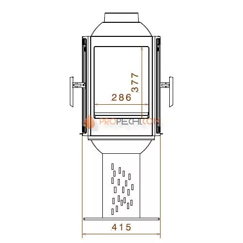 Печь-камин Liseo Castiron LCI 5 GDF Compact