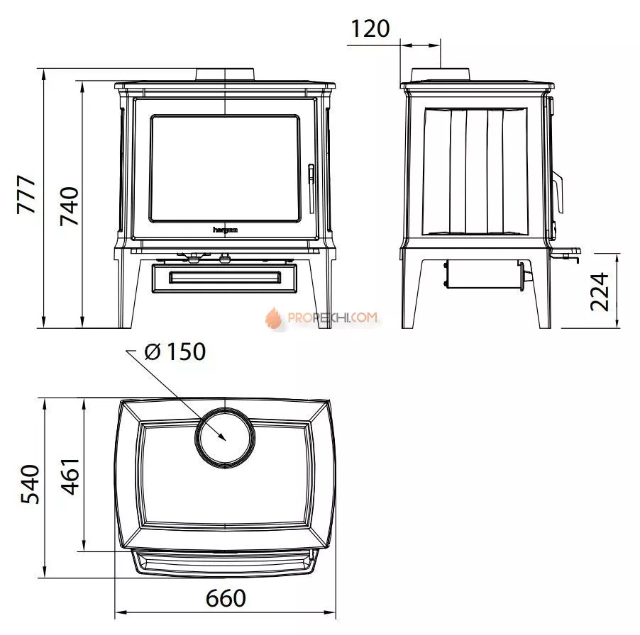 Печь-камин Hergom E30-M
