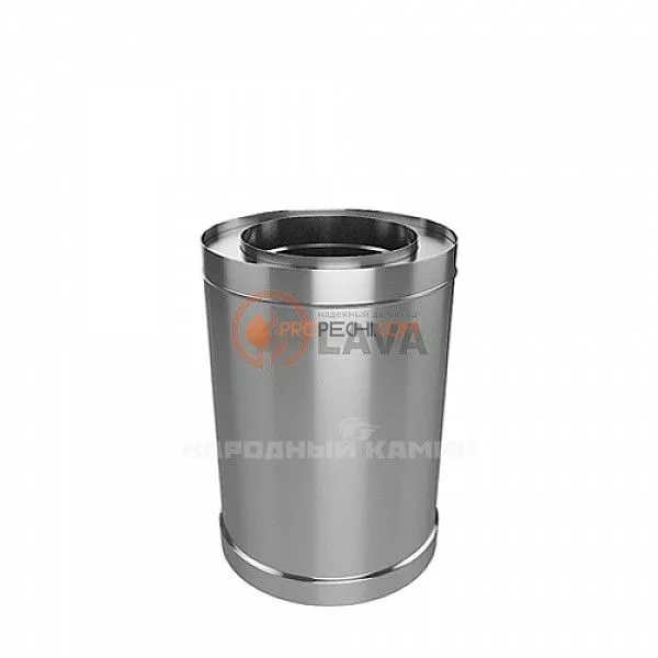 Труба-сэндвич ЭЛИТ 150/220 мм. 0,25 м 304 нерж/нерж. (0,8 мм)