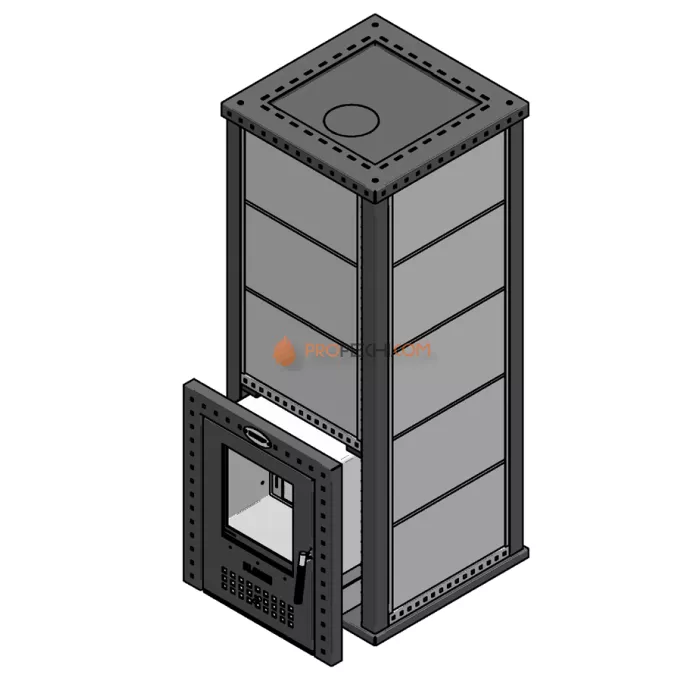 Газовая печь для бани Klover RT 20-RV 310S ( Талькомагнезит Радиатор )