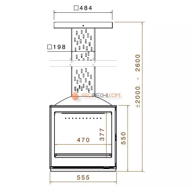Печь-камин Liseo Castiron LCI 5 GF Sky