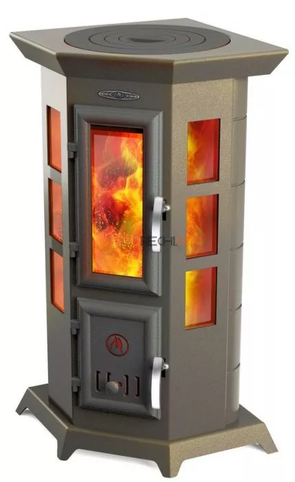 Печь-камин TMF Статика Квинта, черная бронза